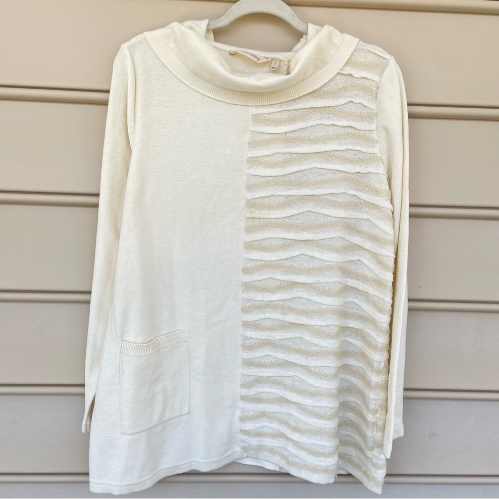 Soft Surroundings Cowl Neck Split Design Lightwei… - image 2